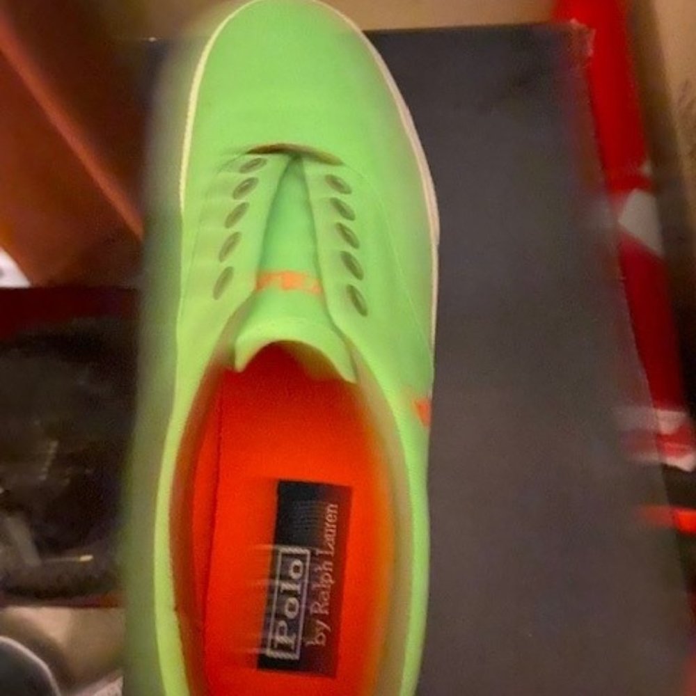 Brand New Green Polo Slip On Boat Shoes